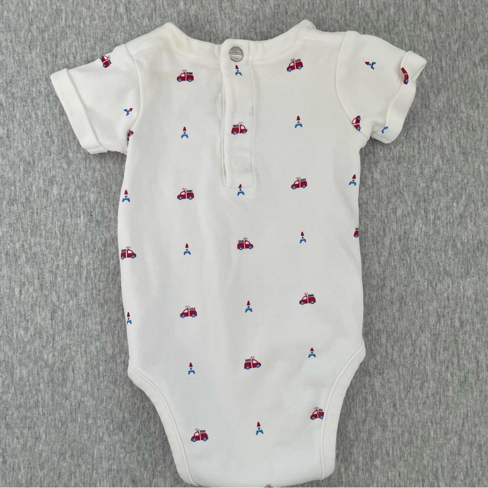 Jacadi White Short Sleeve Bodysuit 0-3 Months - Picture 2 of 4